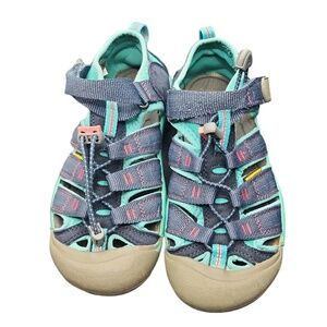 Keen Water Sandals Newport H2 Sport Hiking Shoes Blue Aqua‎ Size 4